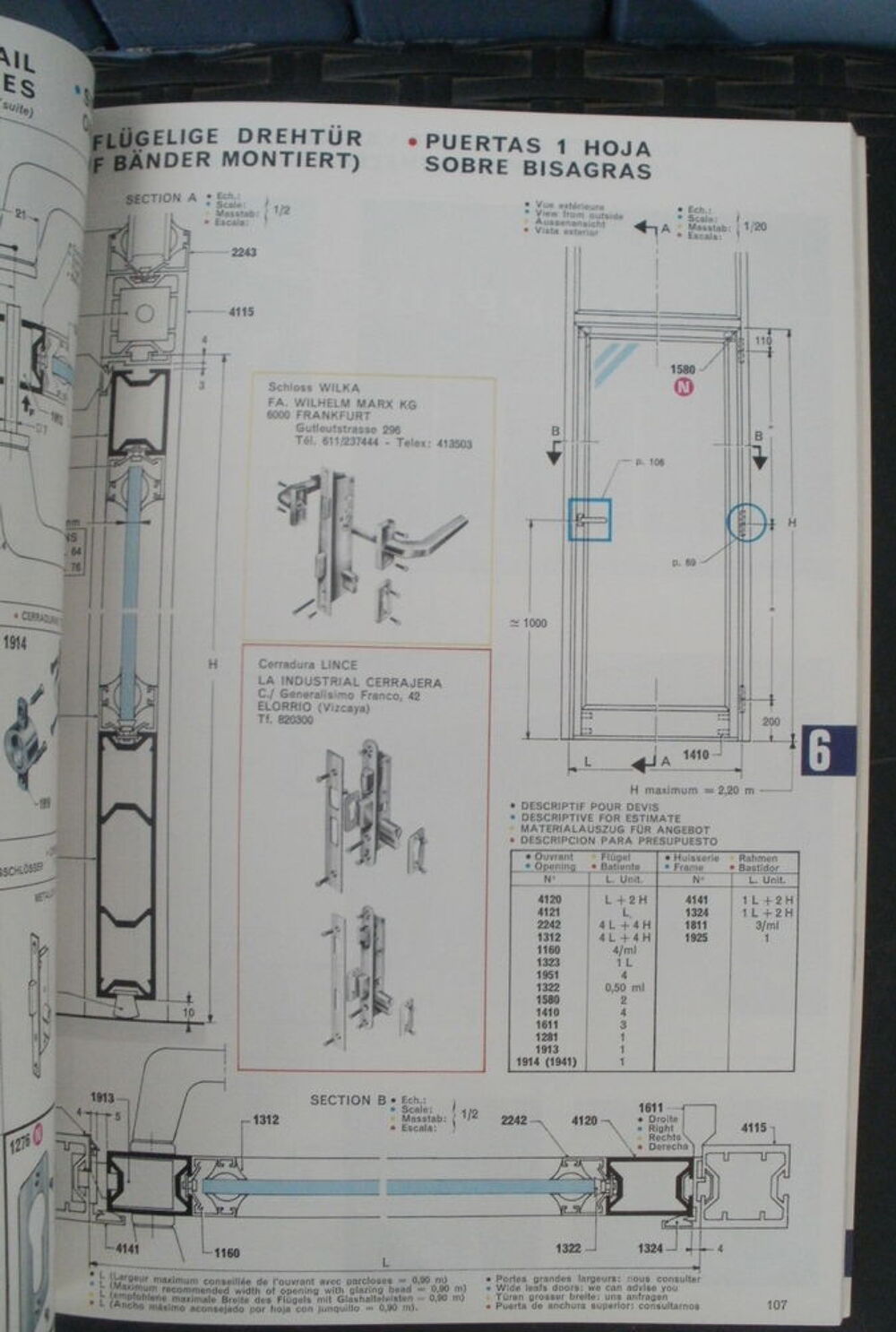  Catalogue TECHNAL. Architectural Aluminium Systems.?78 Livres et BD