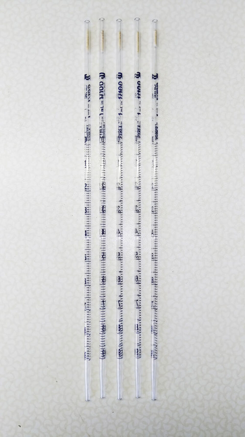 Pipettes en verre 1 ml et 5 ml Bricolage