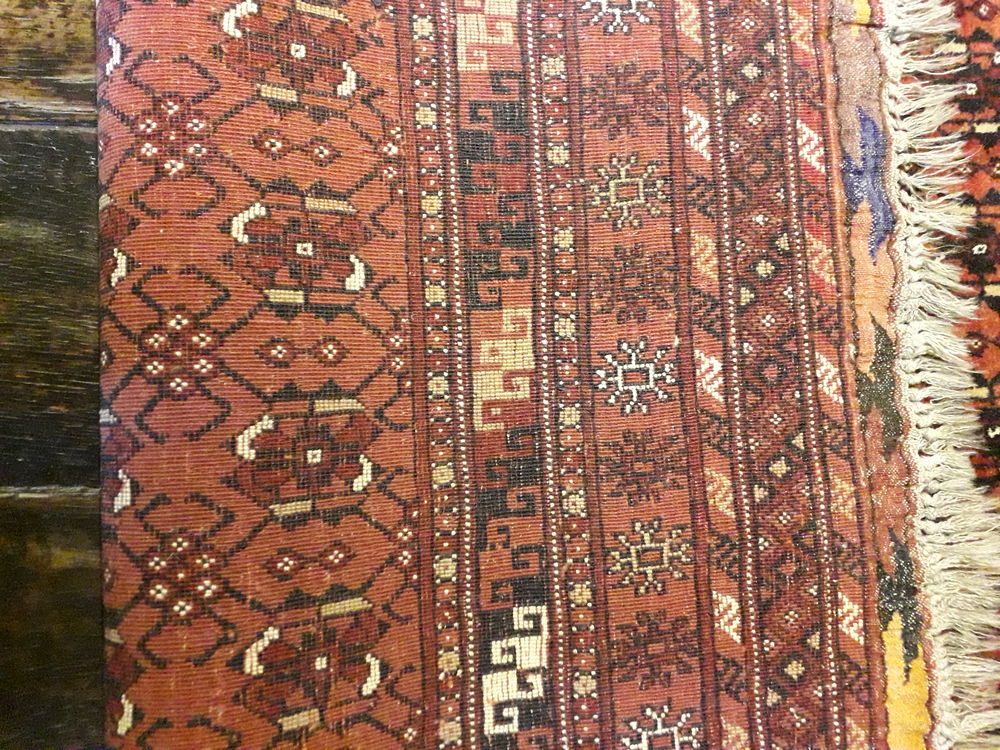 Ancien tapis motifs orientaux , vintage , Ref 3 Meubles
