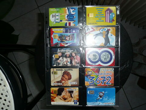 Planche de 10 cartes t�l�phonique dans leurs �tuis 9 Bordeaux (33)