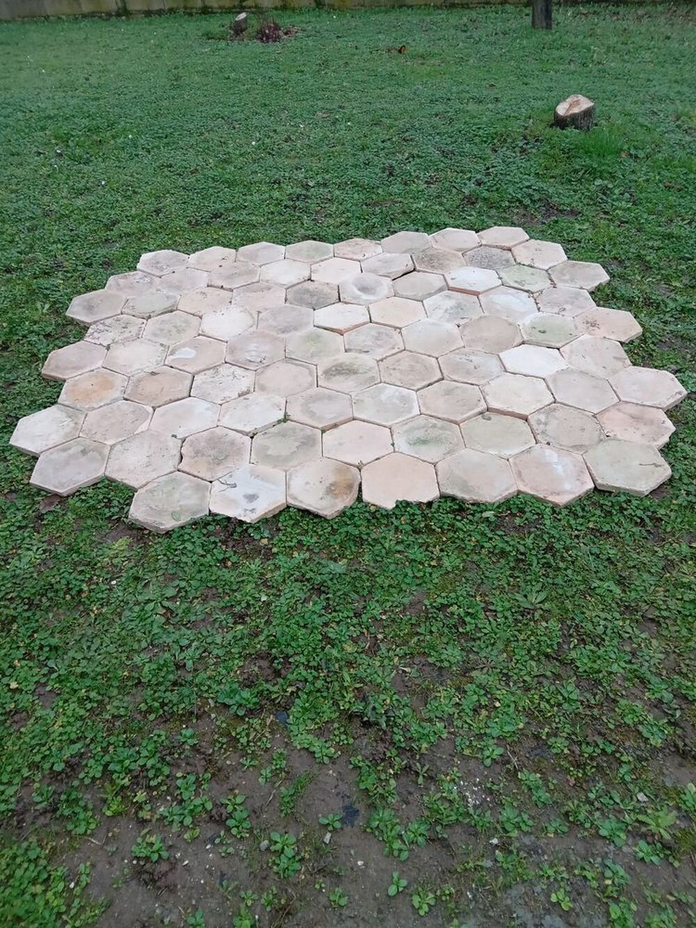 Tomettes hexagonales Jardin