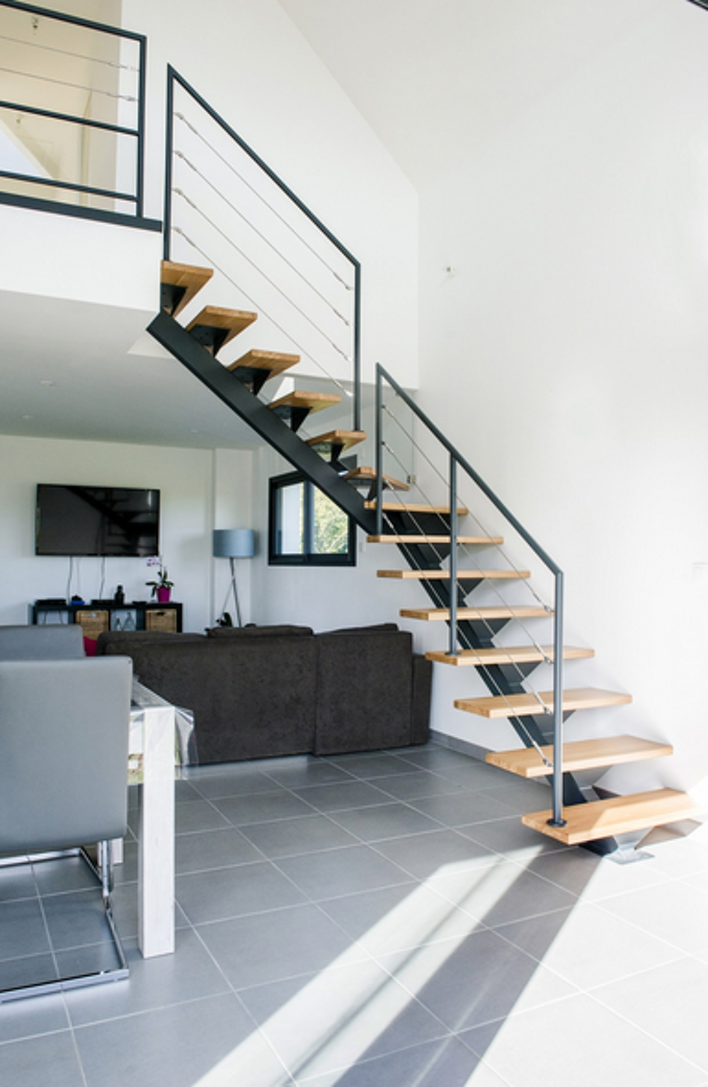 escalier limon centrale contemporain Bricolage