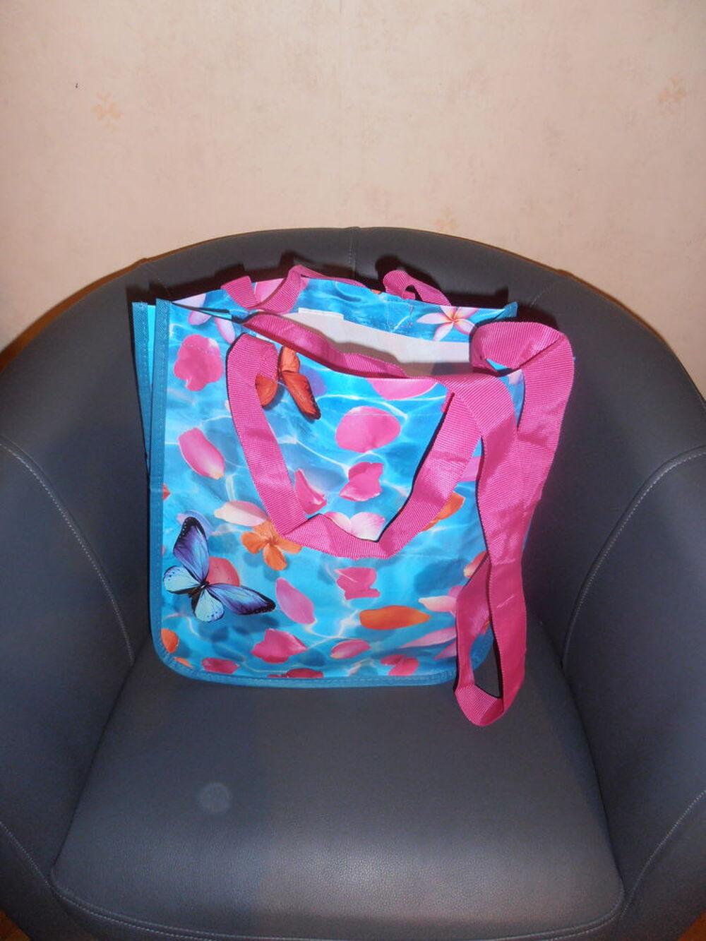 Sac fleurs et papillons (80) Maroquinerie