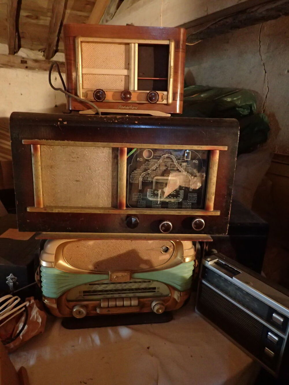 lot de 4 vieux postes de radio Audio et hifi