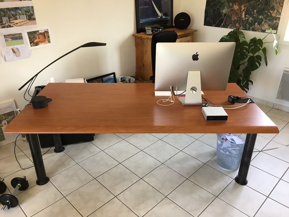 Beau bureau bois massif 220 x 105 Meubles