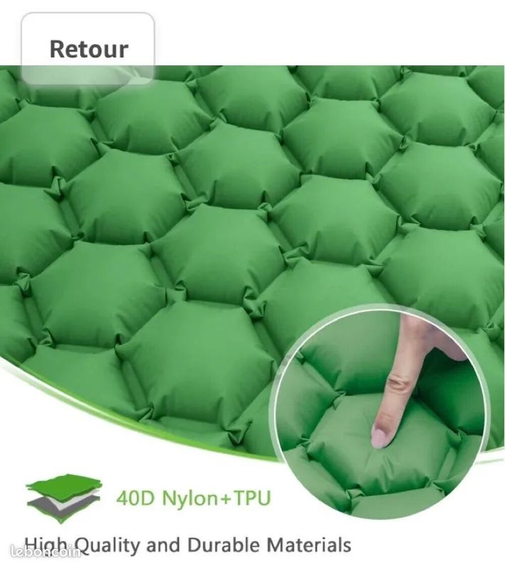 matelas alv&eacute;olaire pour camping rando ou trekking. Sports