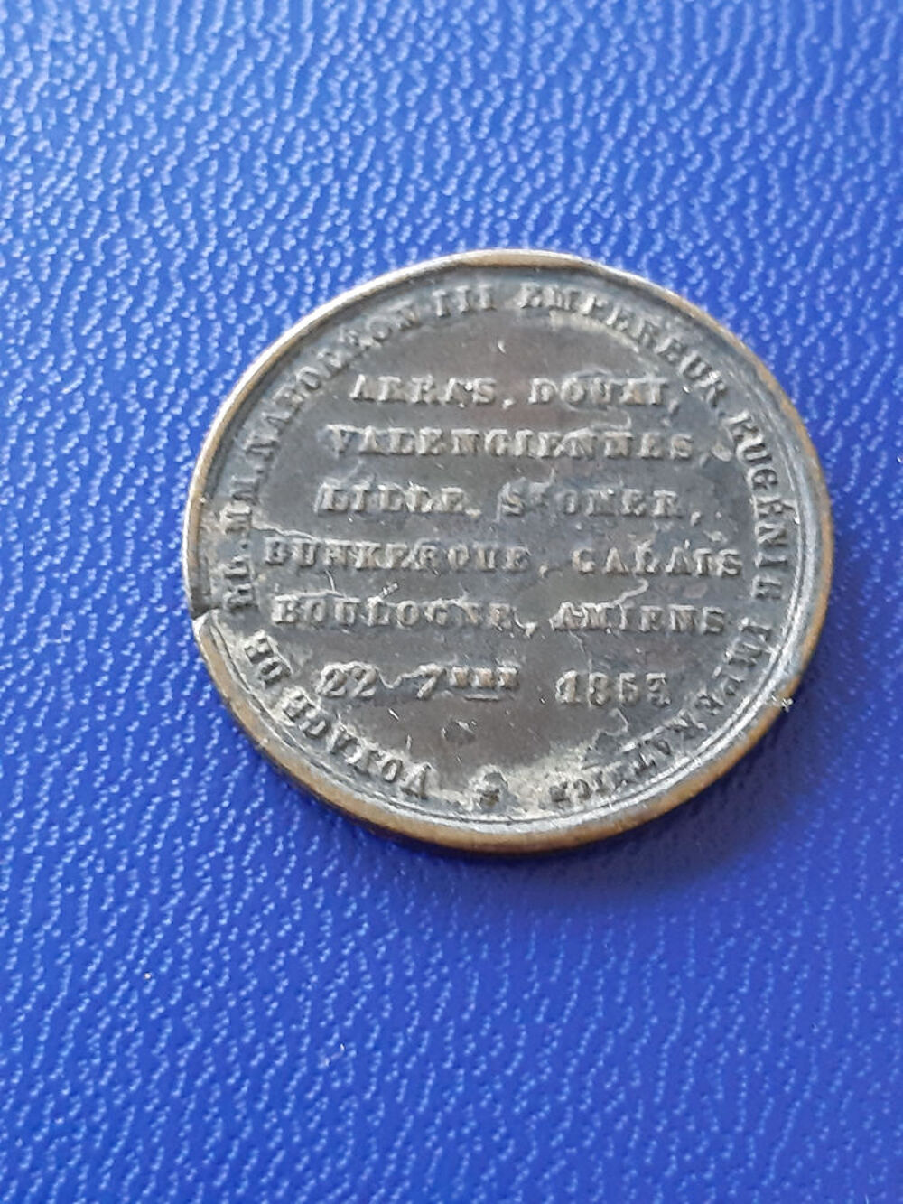 1853 m&eacute;daille Napoleon et Eug&eacute;nie voyage 22-9 