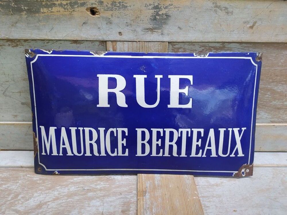 Plaque &Eacute;maill&eacute;e Rue Maurice Berteaux Ministre de la Guerre 
