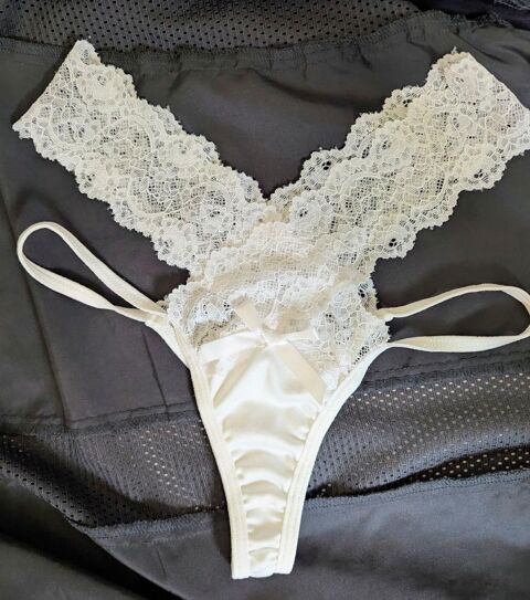 Tanga blanc dentelle Saint-Herblain (44)