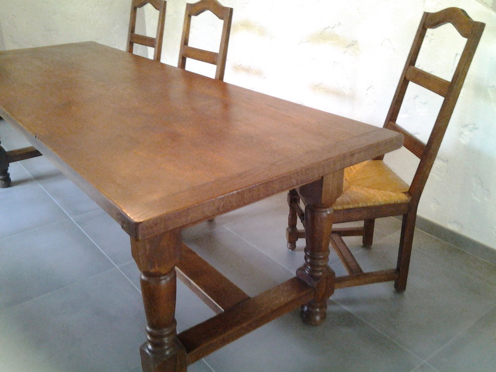table de ferme lot de 8 chaises Meubles