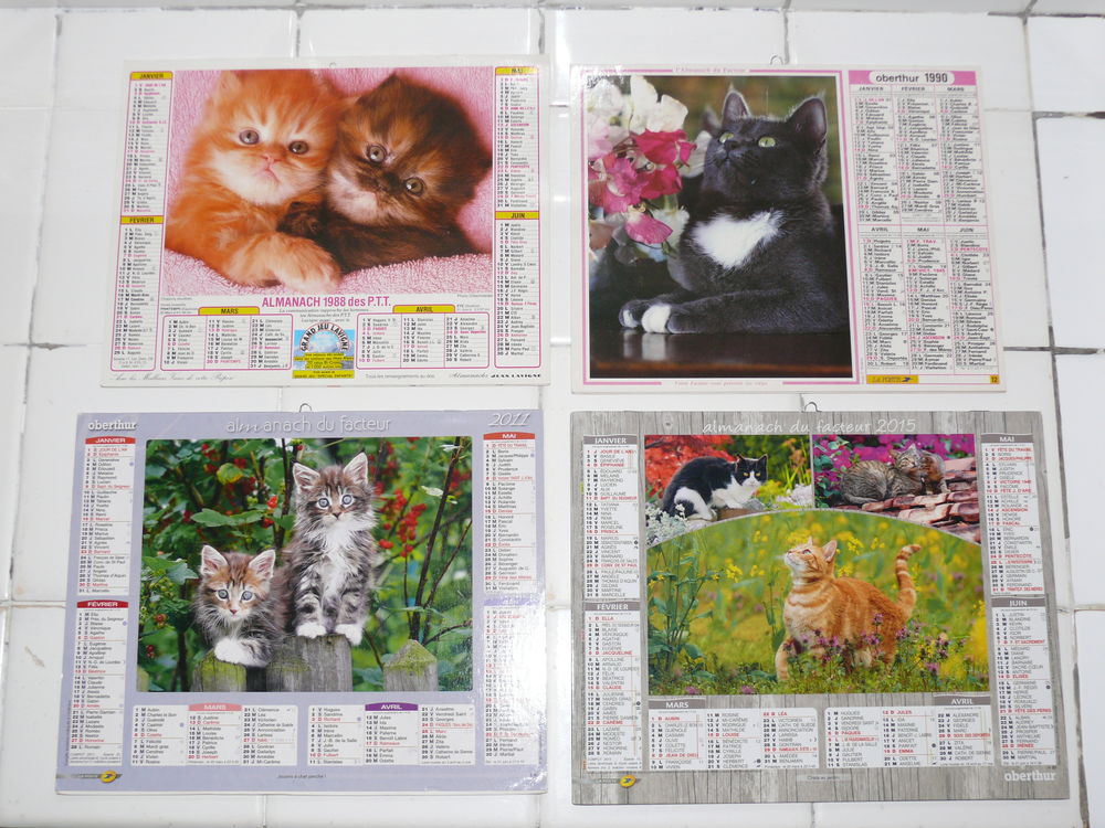 Calendriers th&egrave;me "CHATS" 