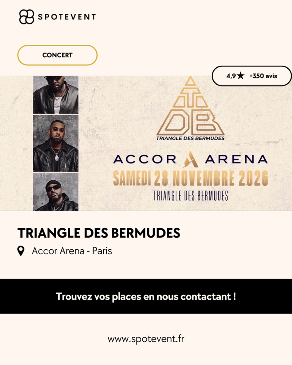 Triangle des bermudes - des acc&egrave;s disponibles Billetterie