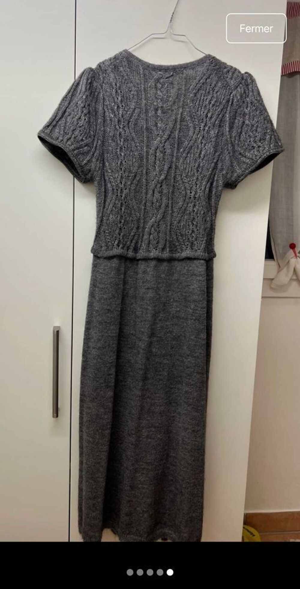 Robe chaude mi longue en alpaca m&eacute;lang&eacute;e Vêtements