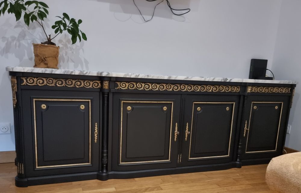 buffet style Louis XVI avec marbre Meubles