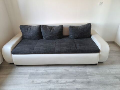 Canap� gris et blanc 80 Cohade (43)