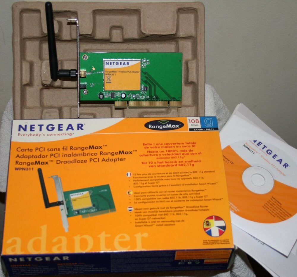 Carte PCI Wifi WPN311 (MIMO, RangeMax 108 Mbit/s) Matériel informatique