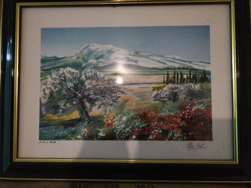 lithographie de ella fort. pays provencal dimension 28X38 