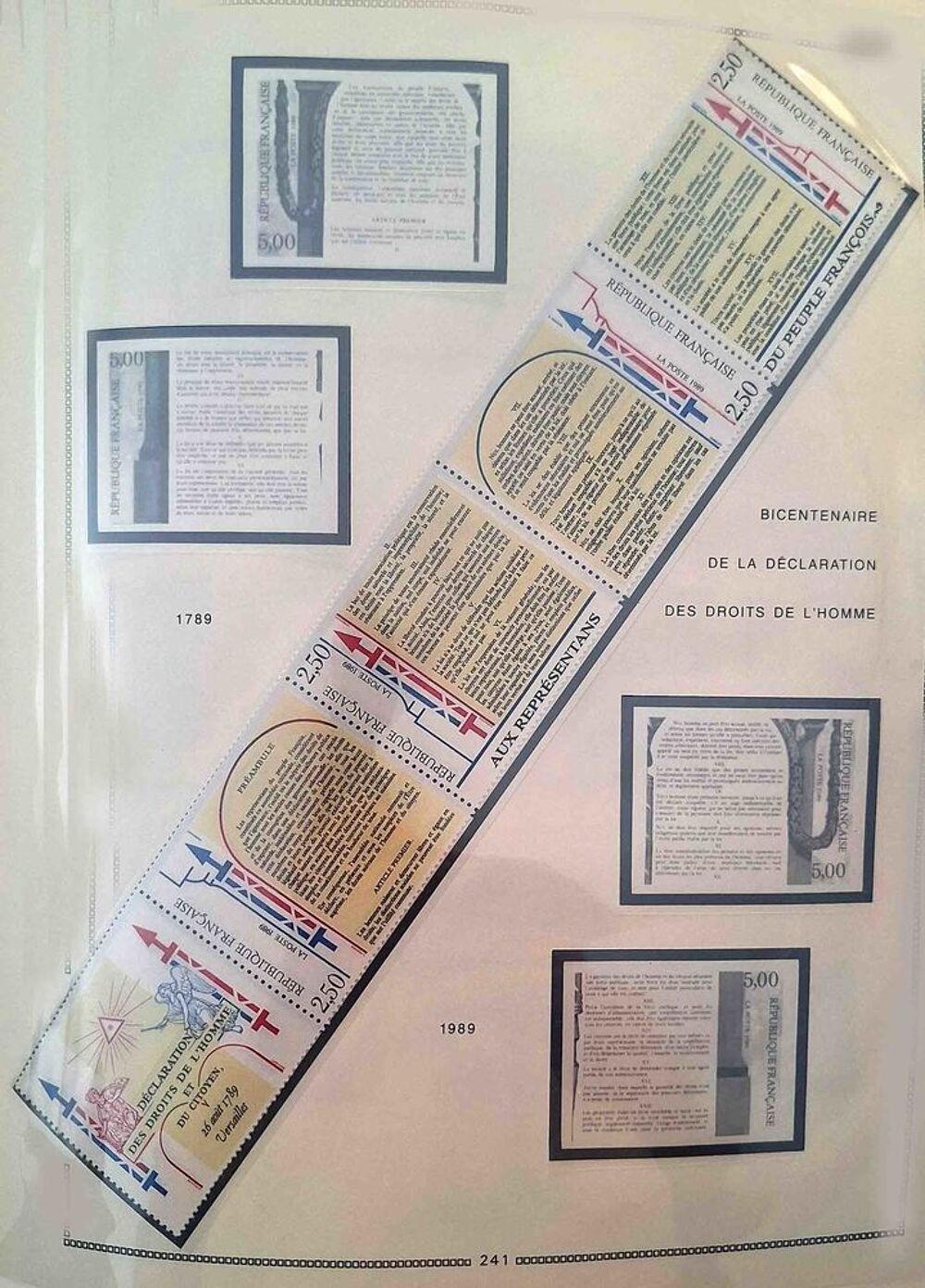 S&eacute;rie de timbres de collection de France F8 