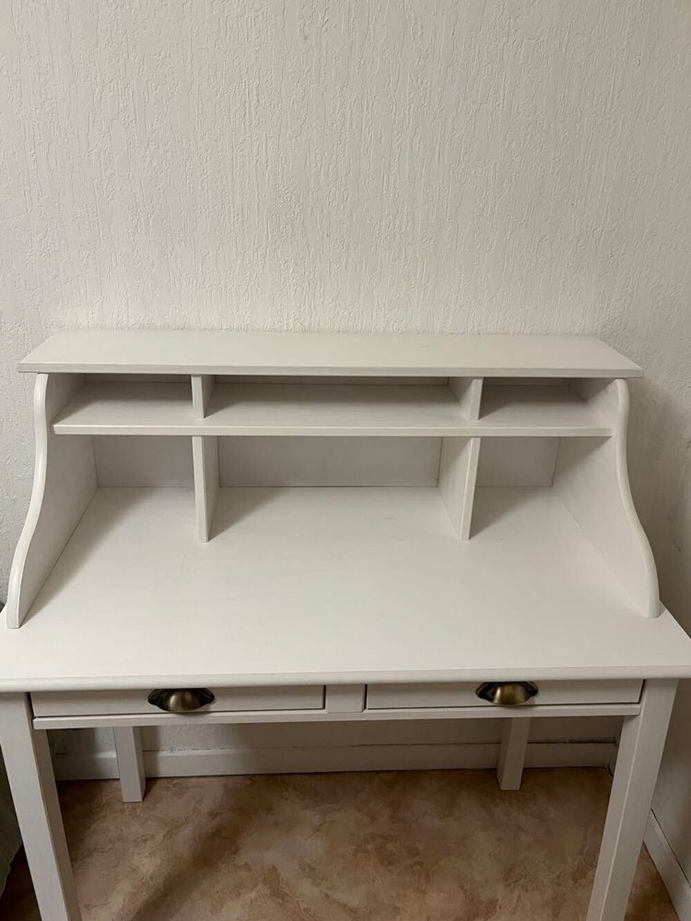 Bureau en pin massif blanc marlene Meubles