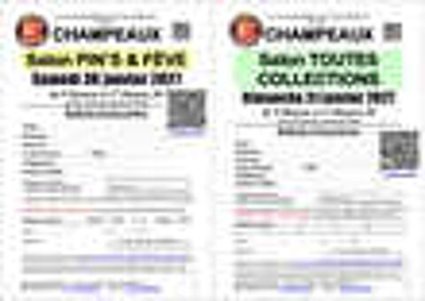 Salon du Pin's &amp; F&egrave;ve &agrave; CHAMPEAUX (77) le 30/01/2027 Bourse des collections