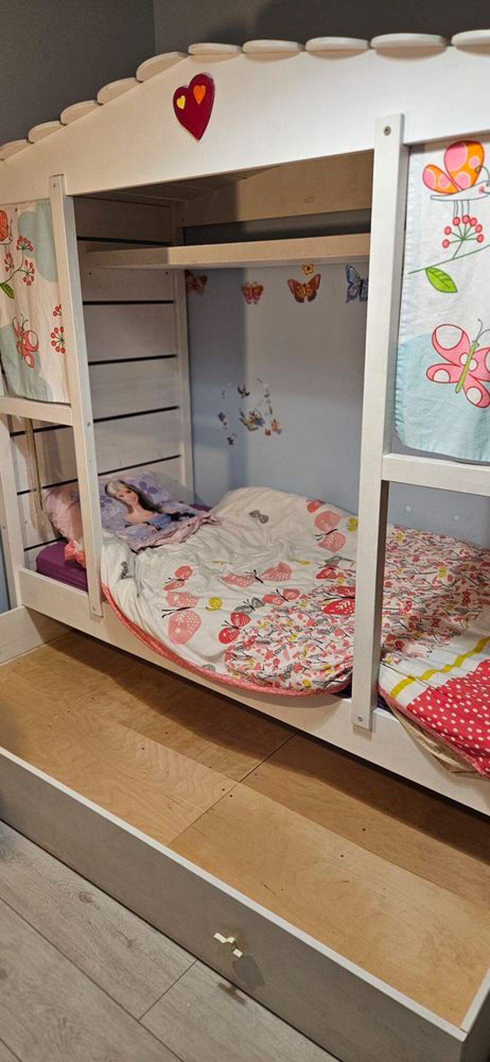 Lit cabane blanc Mobilier enfants