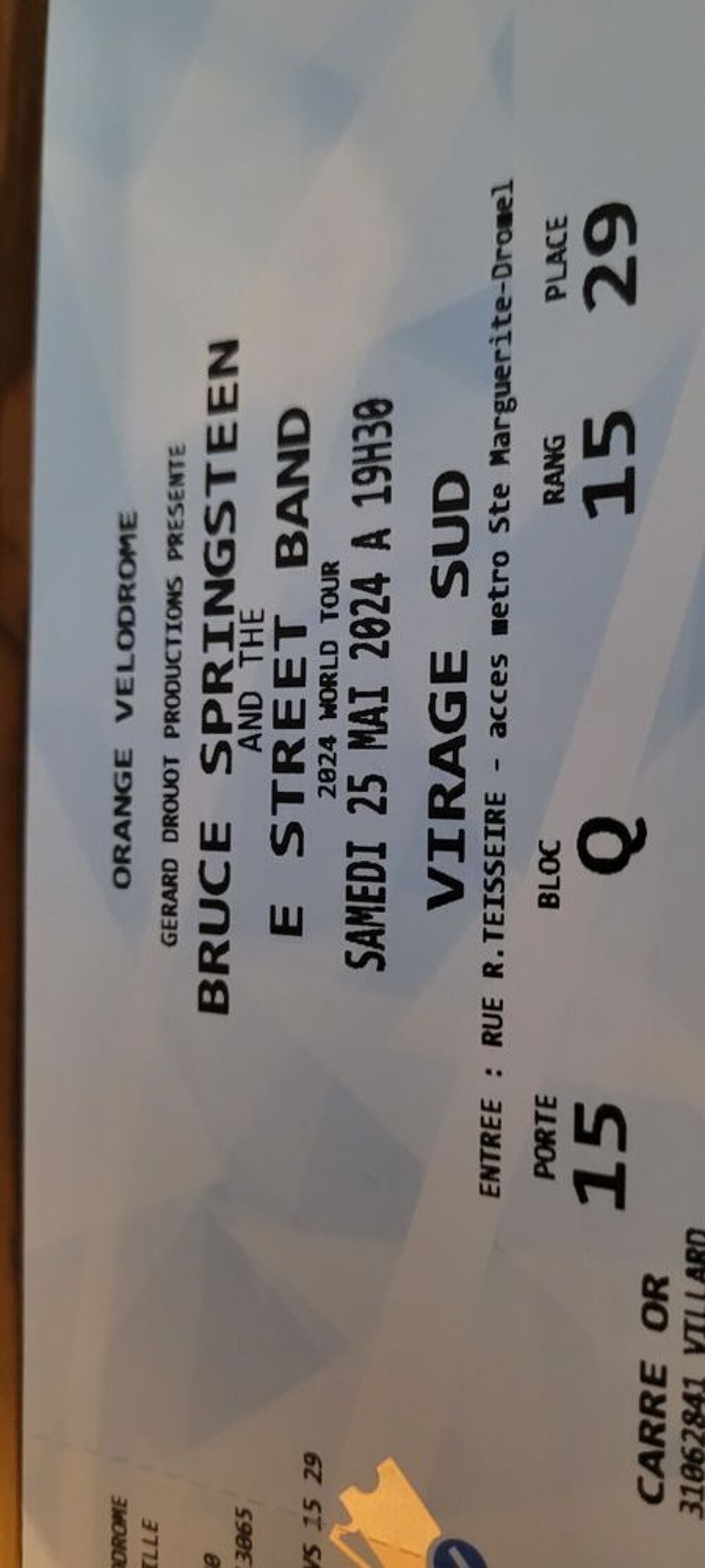 Concert Springsteen Billetterie