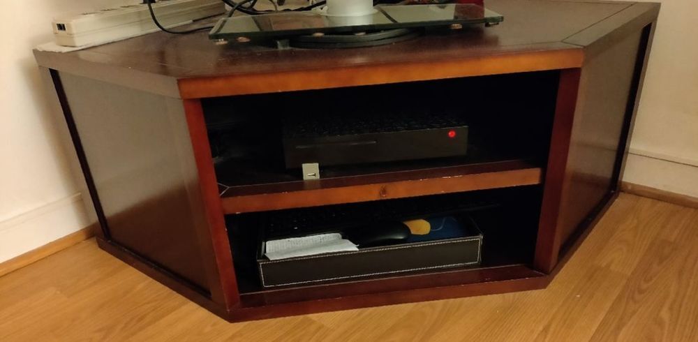 Meuble d'angle TV acajou Meubles