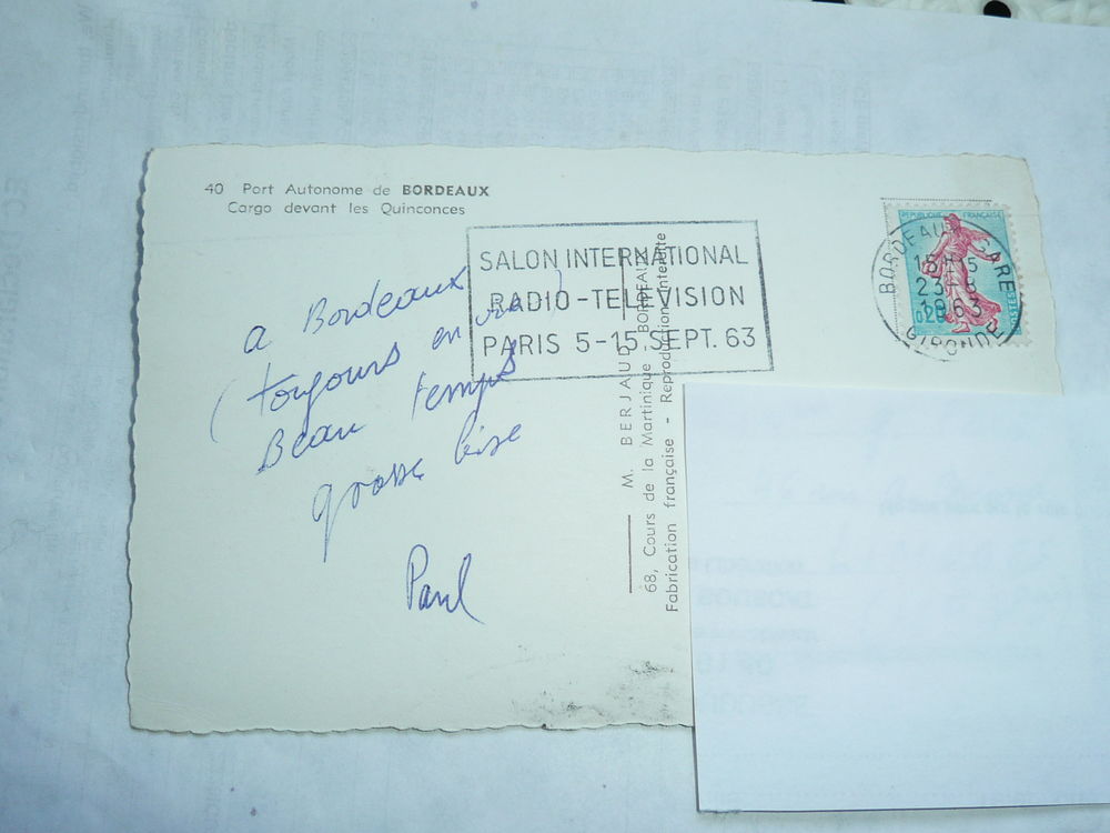 Carte postale Bordeaux Port Autonome 