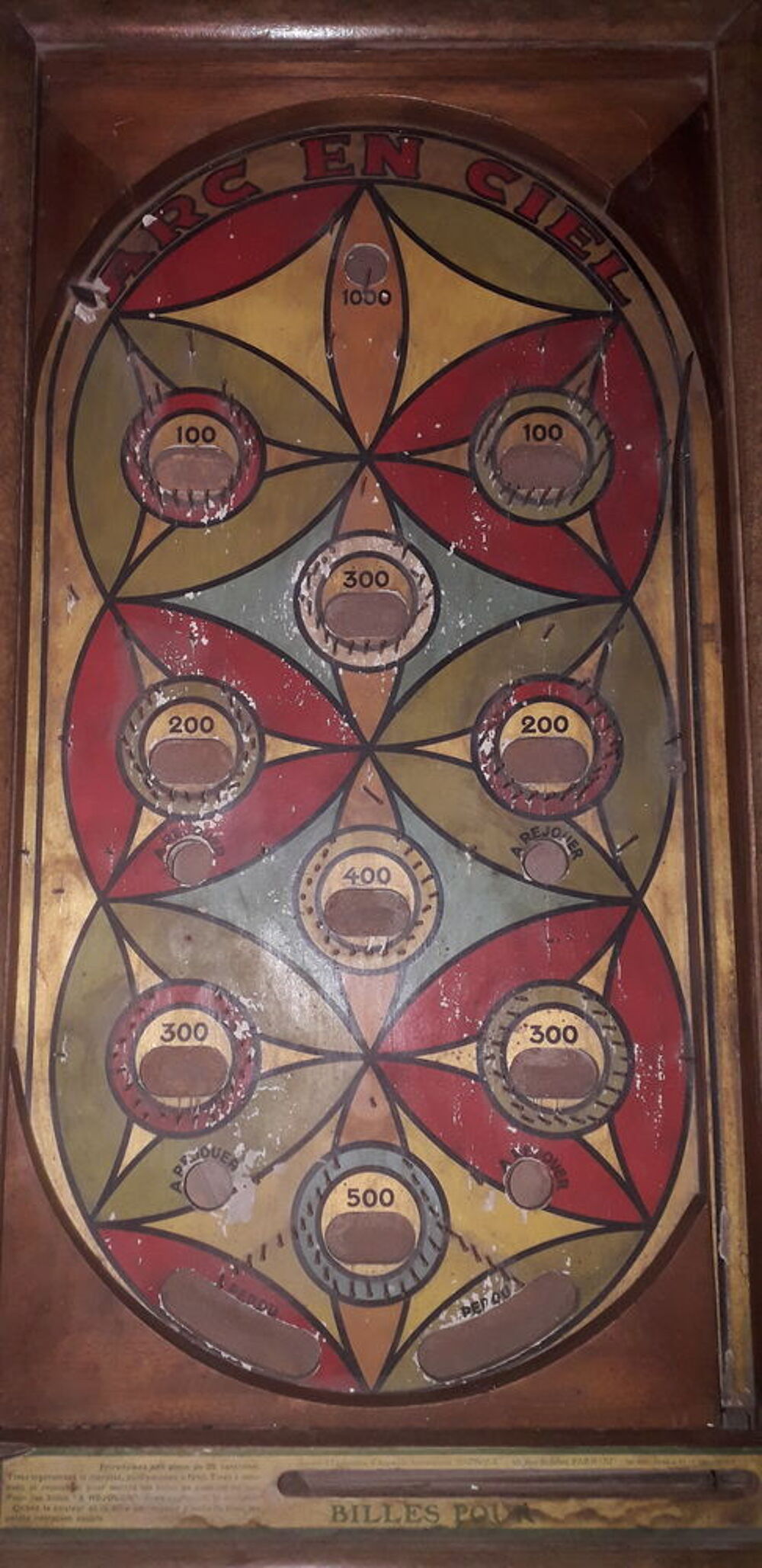 Flipper de bar ancien ann&eacute;e 1930 avec monnayeurs Jeux / jouets