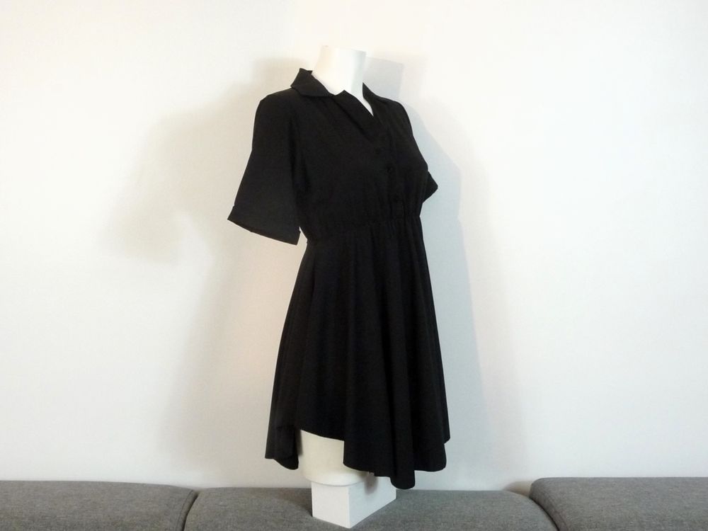Robe/ Tunique Noir Manches Courtes Ceinture- New Collection Vêtements