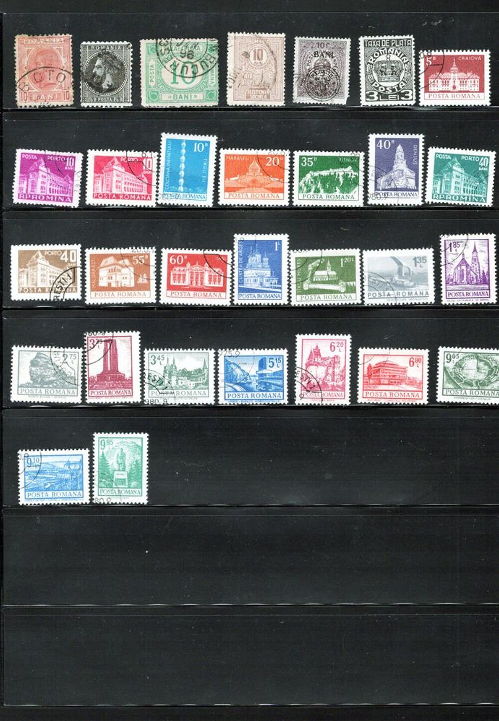 lot de 148 timbres de ROUMANIE 