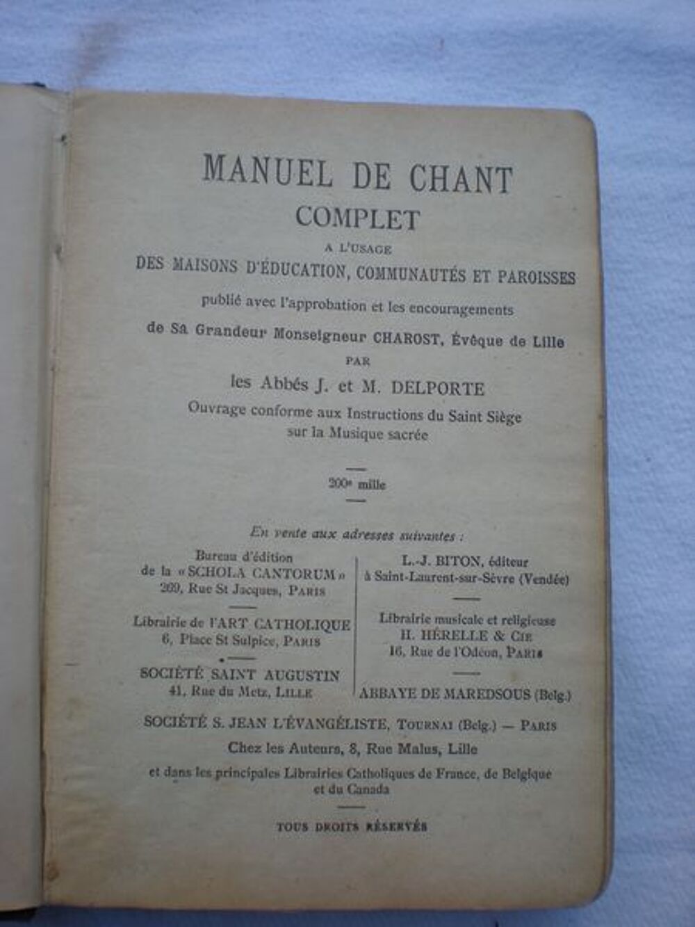 manuel de chant complet Livres et BD