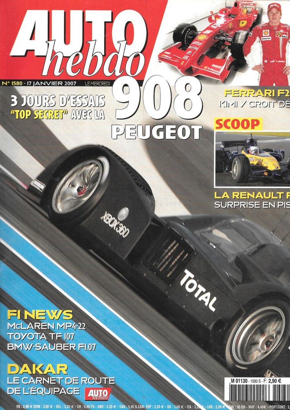 AUTO HEBDO n&deg;1580 2007 PEUGEOT 207 Super 1600 Dakar Livres et BD