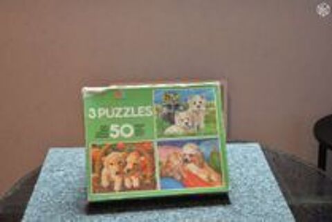 3 puzzles représentant chiens et chats 0 Mérignies (59)