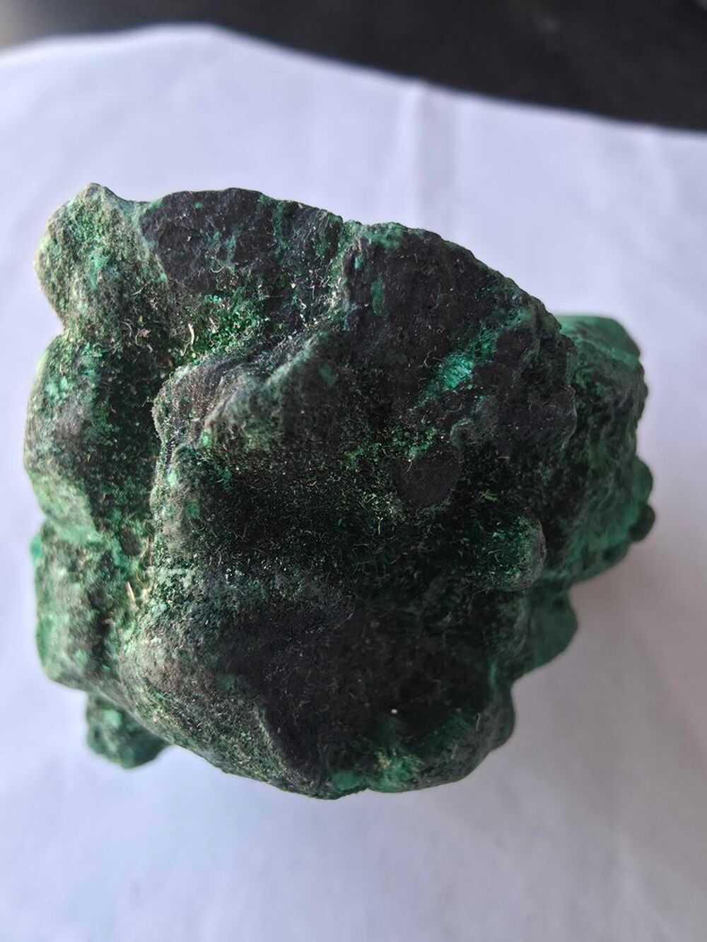 Rare Malachite Fibreuse Velout&eacute;e Katanga RDC-Collection 193g 