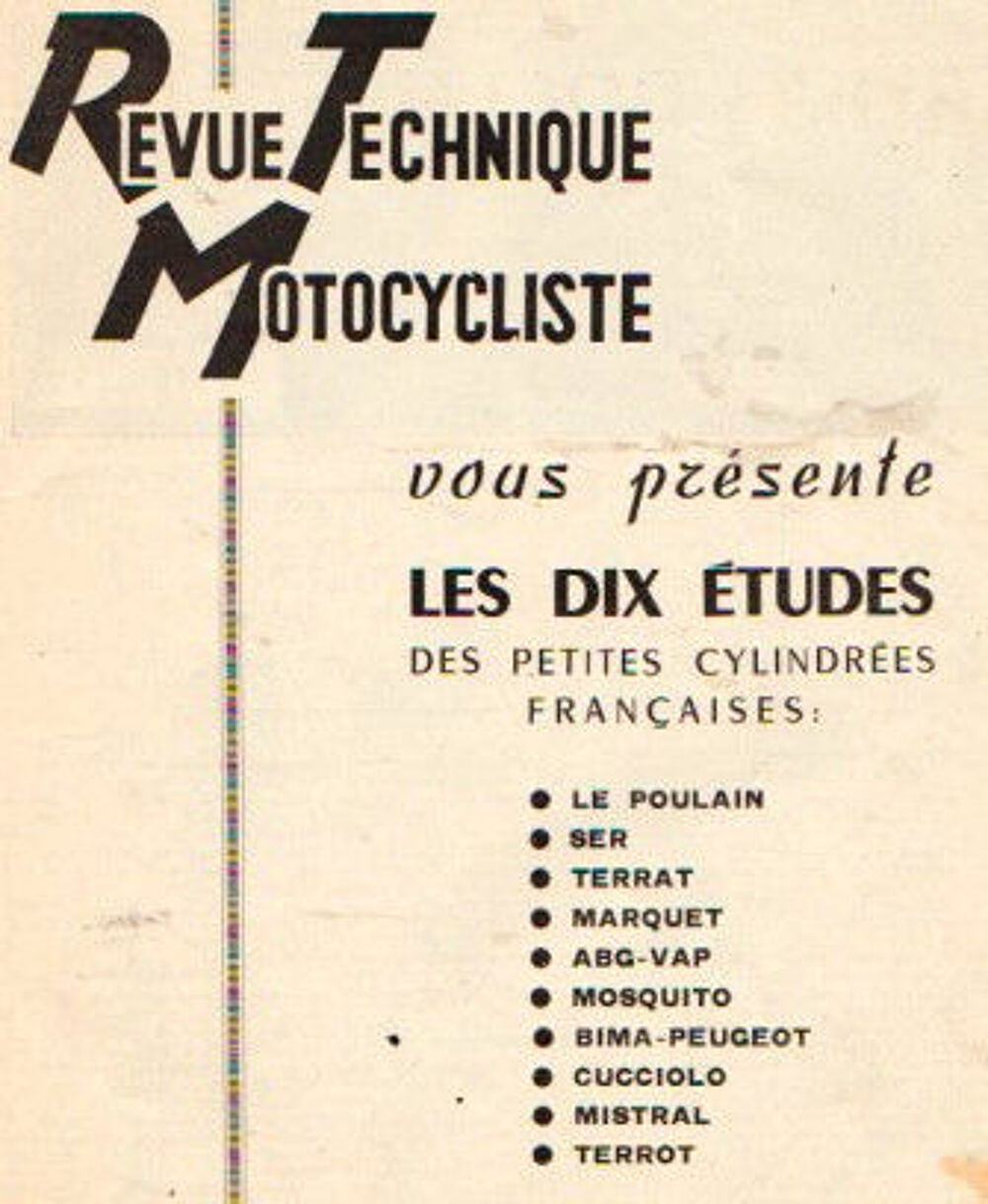 RTM 81 b Sp&eacute;cial petites Cylindr&eacute;es Annuel 1954 Livres et BD