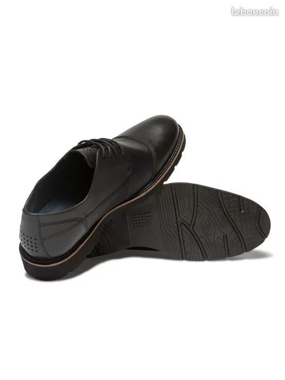 Chaussures Neuve Derbies Homme Confort Purefoam en Cuir Noir Chaussures