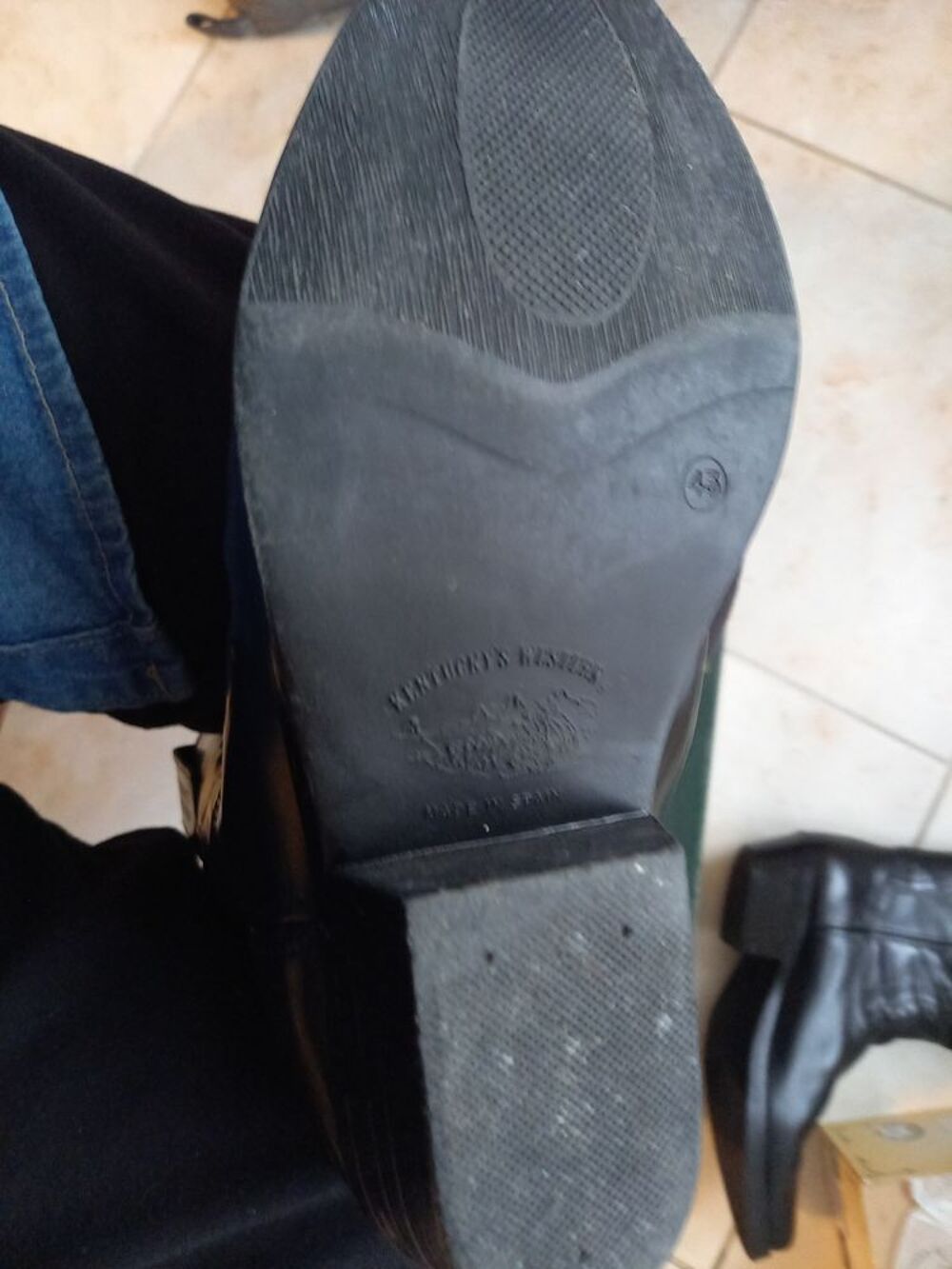 Bottes Santiag homme, Kentucky Western, 43, tr&egrave;s bon &eacute;tat. Chaussures