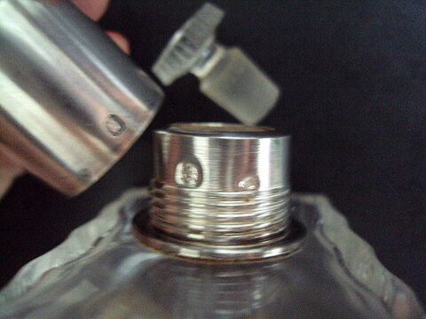 Flacon verre ou cristal bouchon argent massif art dco 28 Clermont-Ferrand (63)