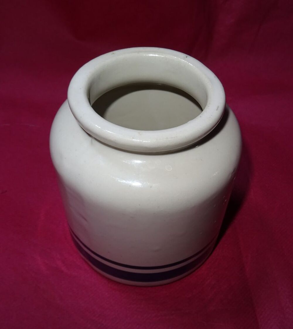 ANCIEN POT &Agrave; MOUTARDE LML GR&Egrave;S VERNISS&Eacute; 