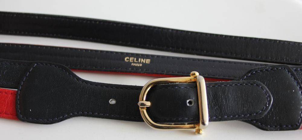 Ceinture cuir bicolore CELINE Maroquinerie