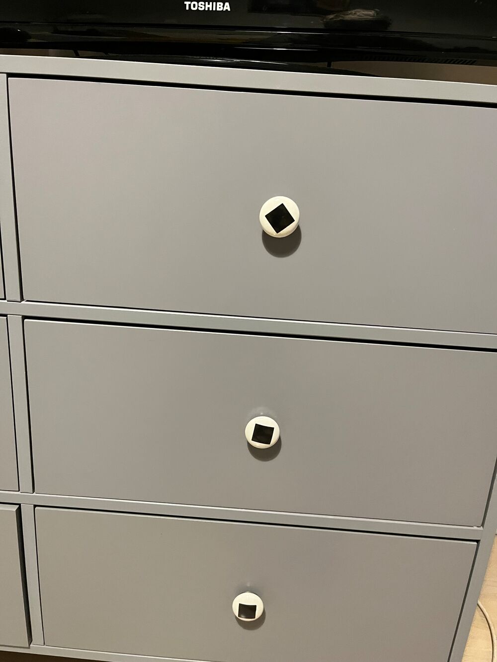 Commode 6 tiroirs grise Meubles
