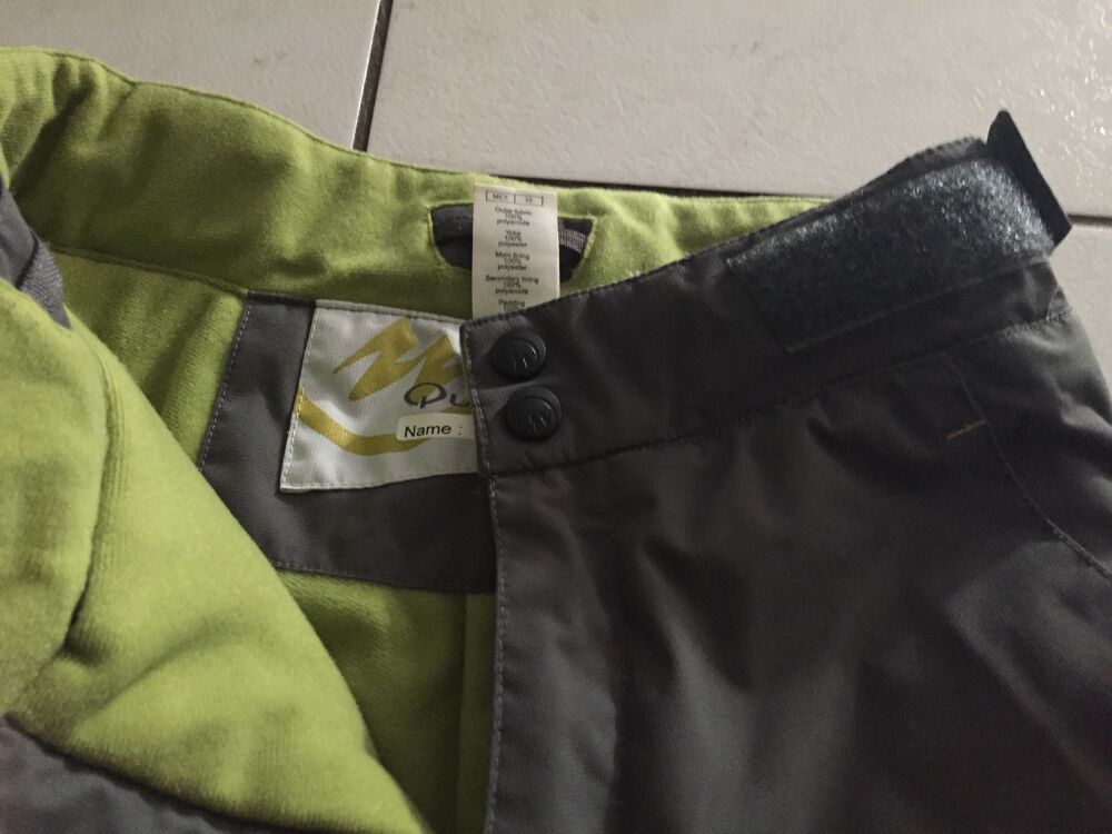PANTALON DE SKI GRIS/BLANC 10 ANS WED'ZE Sports