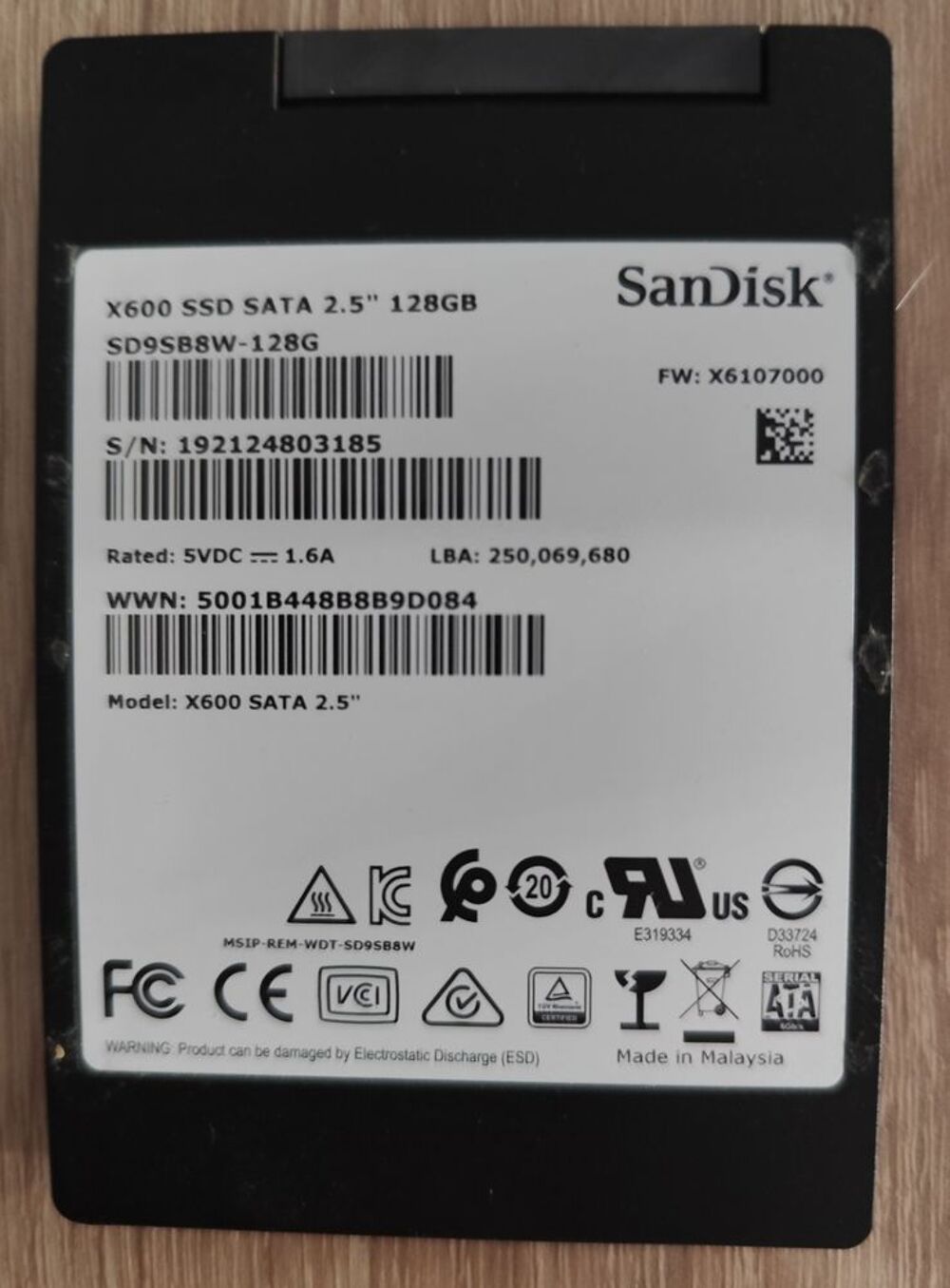 SSD SanDisk X600 ? 128GB ? &Agrave; saisir pour 5� ! Mat�riel informatique