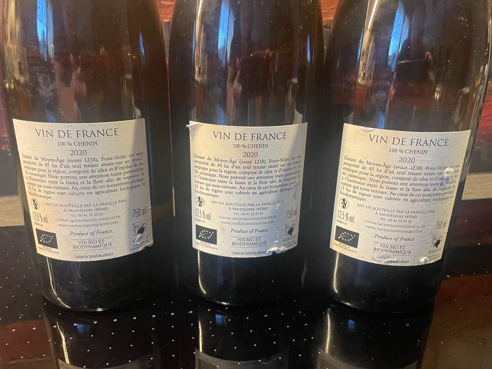 1 Bt PANTHALASSA 2020 Ch&acirc;teau de la Fosse S&egrave;che Loire Blanc Cuisine