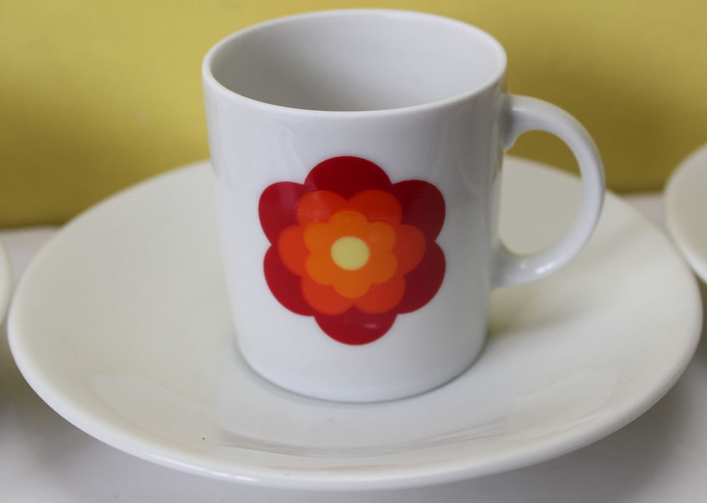  Tasses et sous-tasses SCHERZER Bavi&egrave;re vintage 70 Cuisine