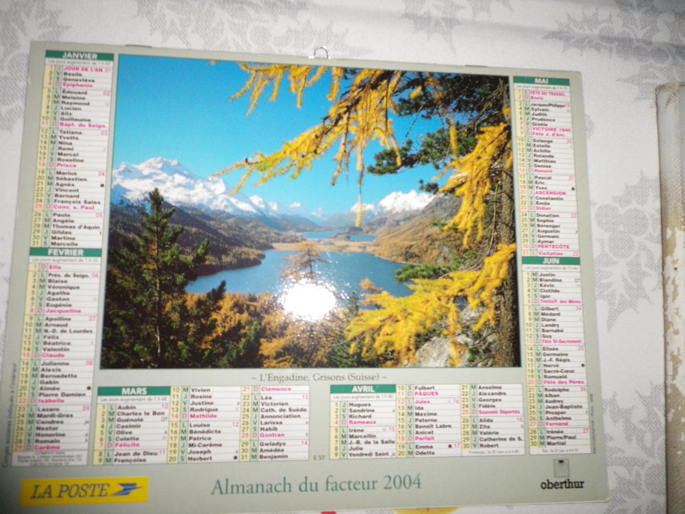 calendriers PTT 