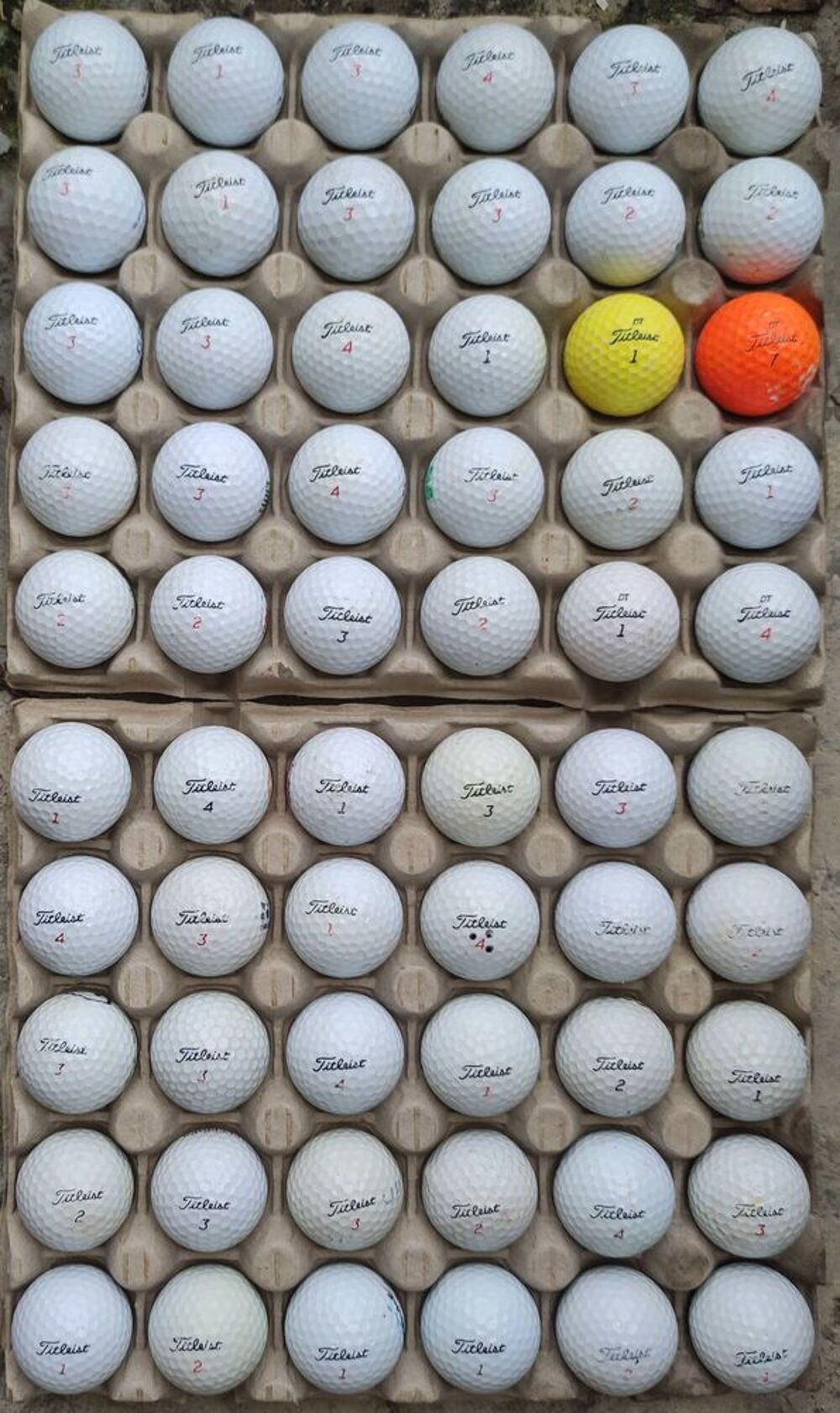 60 Balles de Golf Titleist Pts, DT, HP, HVC, Professional Sports