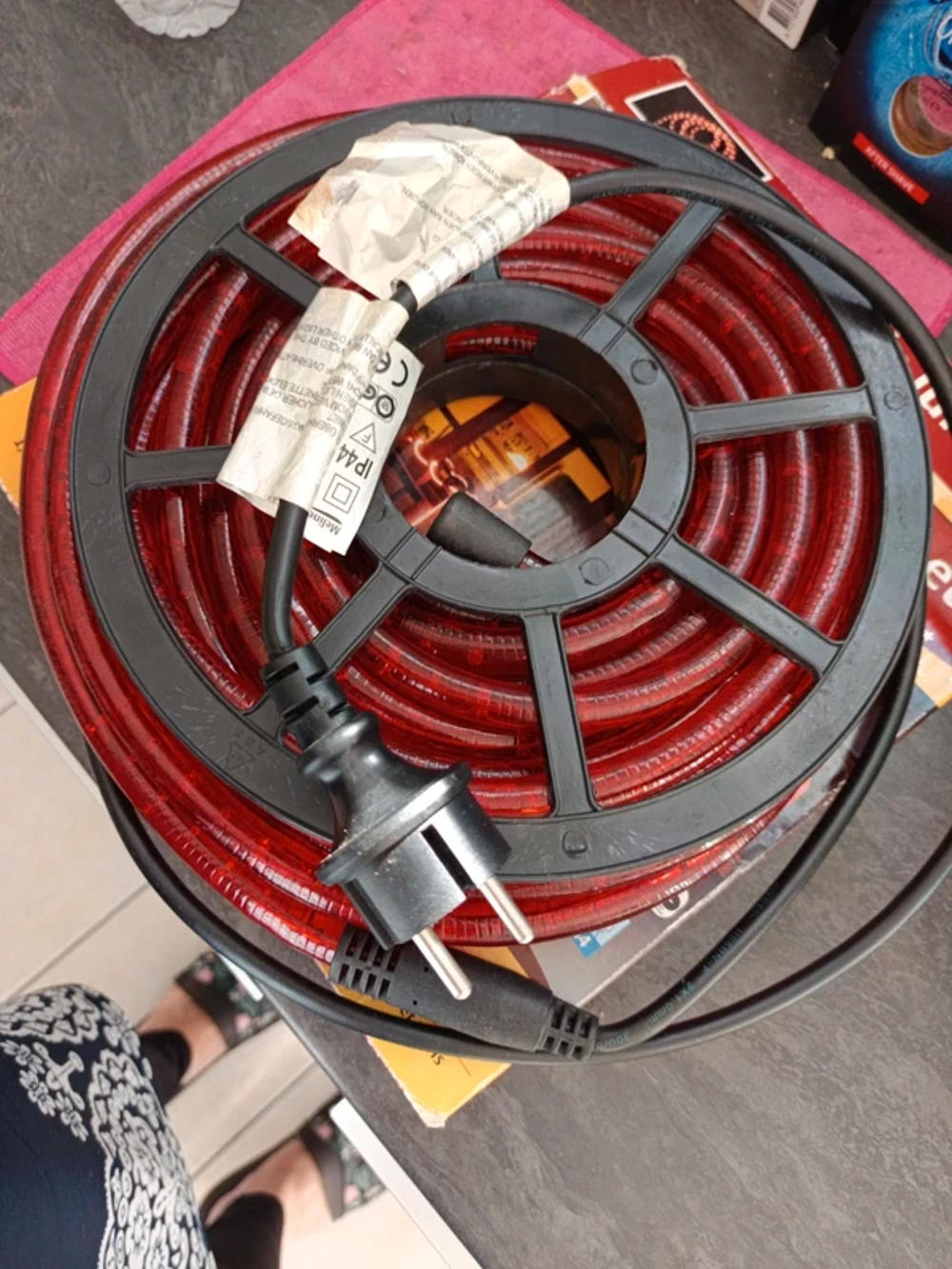 Lumi&egrave;re Flexible lumineux couleur rouge Décoration