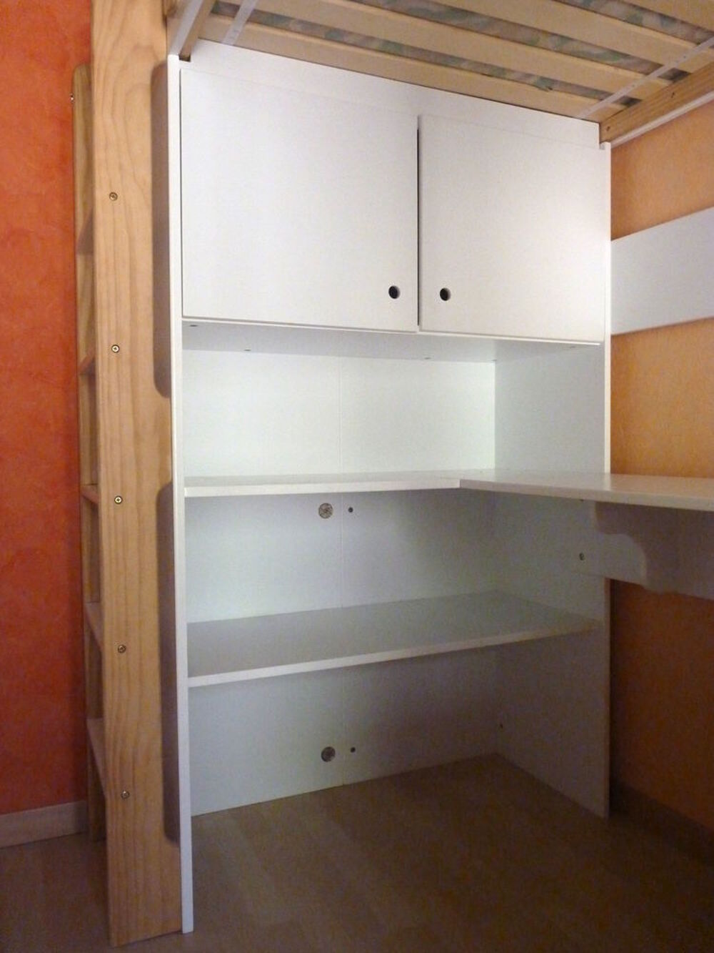 Lit mezzanine enfant Verbaudet, combin&eacute; bureau, rangement Mobilier enfants